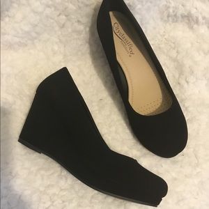 Cityclassified Black Platform Wedges